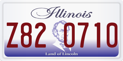 IL license plate Z820710