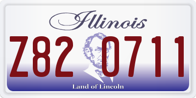 IL license plate Z820711