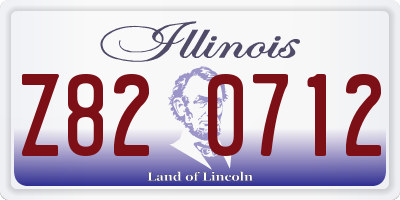IL license plate Z820712