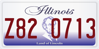 IL license plate Z820713