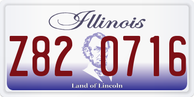 IL license plate Z820716