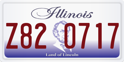 IL license plate Z820717