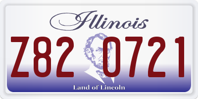 IL license plate Z820721