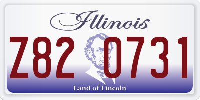 IL license plate Z820731