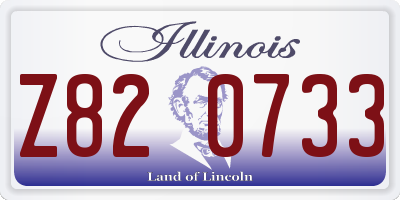 IL license plate Z820733