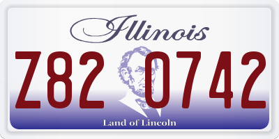 IL license plate Z820742