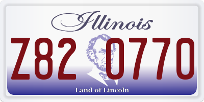 IL license plate Z820770