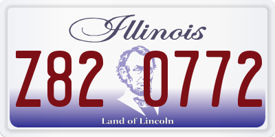 IL license plate Z820772