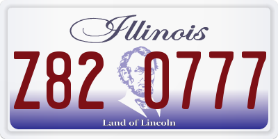 IL license plate Z820777