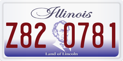 IL license plate Z820781