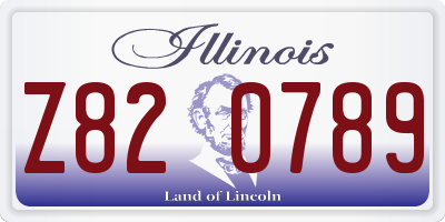 IL license plate Z820789