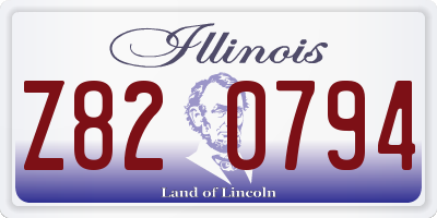 IL license plate Z820794