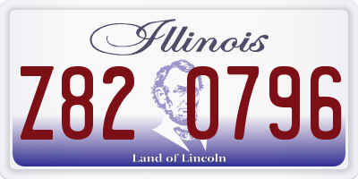 IL license plate Z820796