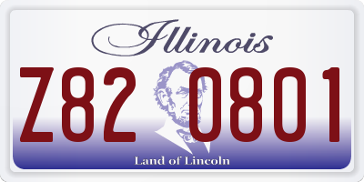 IL license plate Z820801