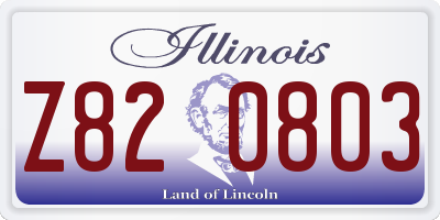 IL license plate Z820803