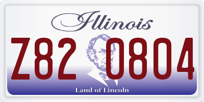 IL license plate Z820804