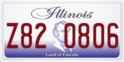 IL license plate Z820806