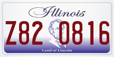 IL license plate Z820816