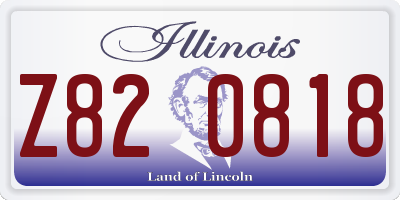 IL license plate Z820818