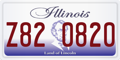 IL license plate Z820820