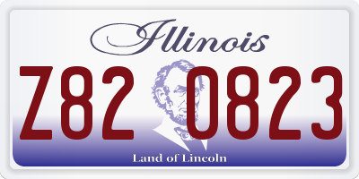 IL license plate Z820823