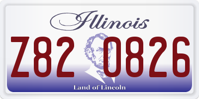 IL license plate Z820826