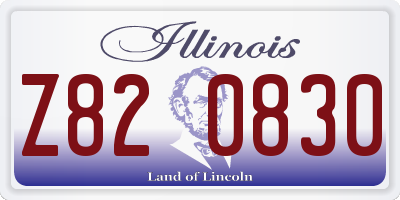 IL license plate Z820830