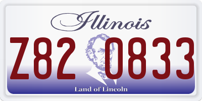 IL license plate Z820833