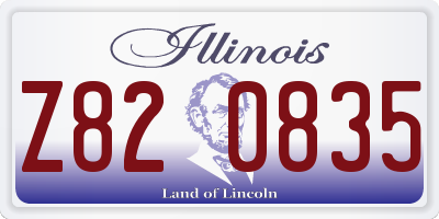 IL license plate Z820835