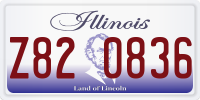 IL license plate Z820836