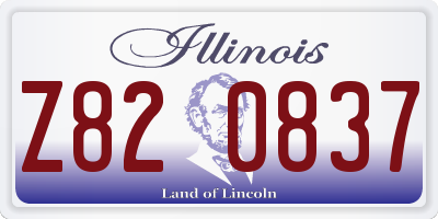 IL license plate Z820837