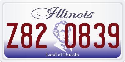 IL license plate Z820839