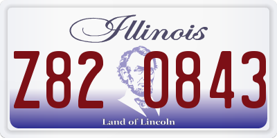 IL license plate Z820843