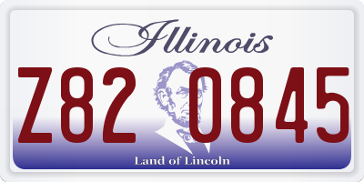 IL license plate Z820845