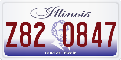 IL license plate Z820847