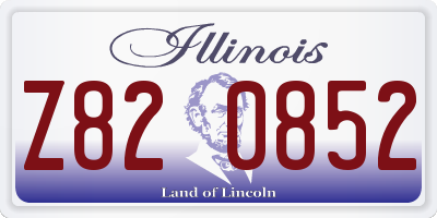 IL license plate Z820852