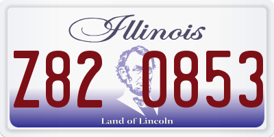 IL license plate Z820853
