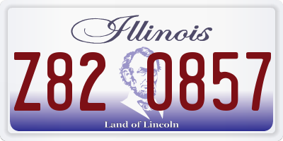 IL license plate Z820857