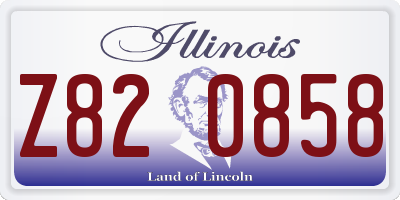 IL license plate Z820858