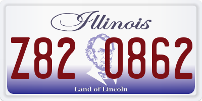 IL license plate Z820862