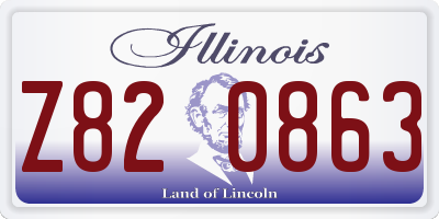 IL license plate Z820863