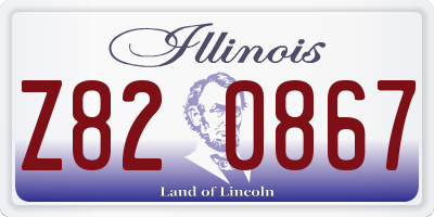 IL license plate Z820867