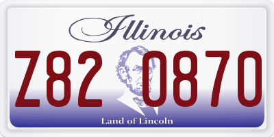 IL license plate Z820870