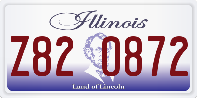 IL license plate Z820872