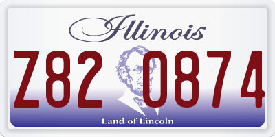 IL license plate Z820874