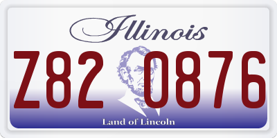 IL license plate Z820876
