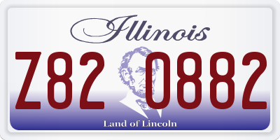 IL license plate Z820882