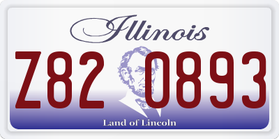 IL license plate Z820893