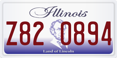 IL license plate Z820894