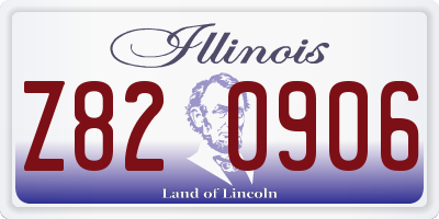 IL license plate Z820906